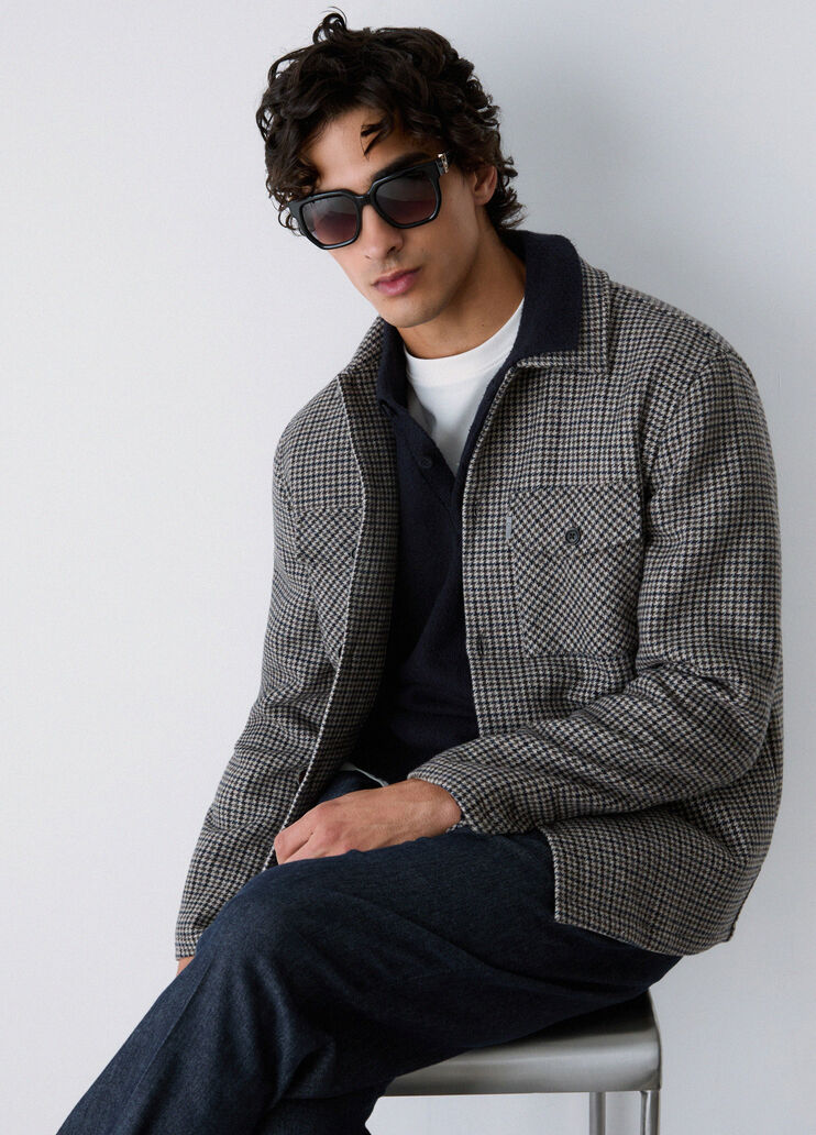 Houndstooth Overshirt Jacket brown Liu Jo - medium