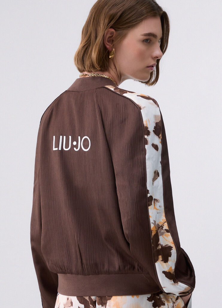 Printed satin jacket brown Liu Jo - medium