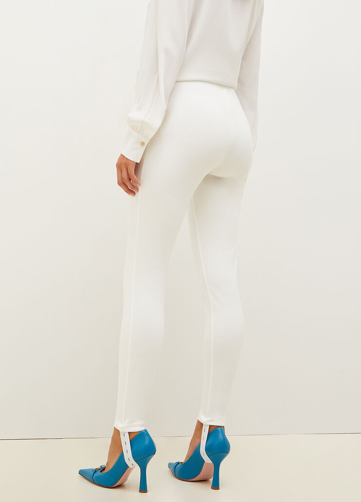 Skinny trousers with spats white Liu Jo - large image number 1 Skinny trousers with spats white Liu Jo - large image number 1