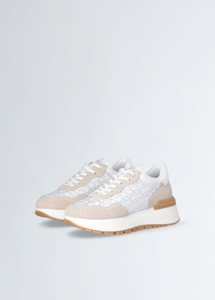 White sneakers with rhinestone-detailed logo white Liu Jo - large image number 2 White sneakers with rhinestone-detailed logo white Liu Jo - large image number 2