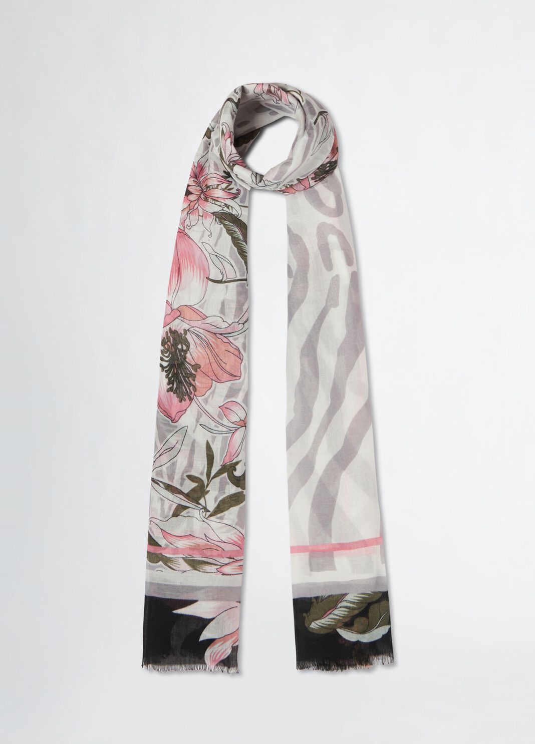 Scarf with floral print black Liu Jo - large image number 1