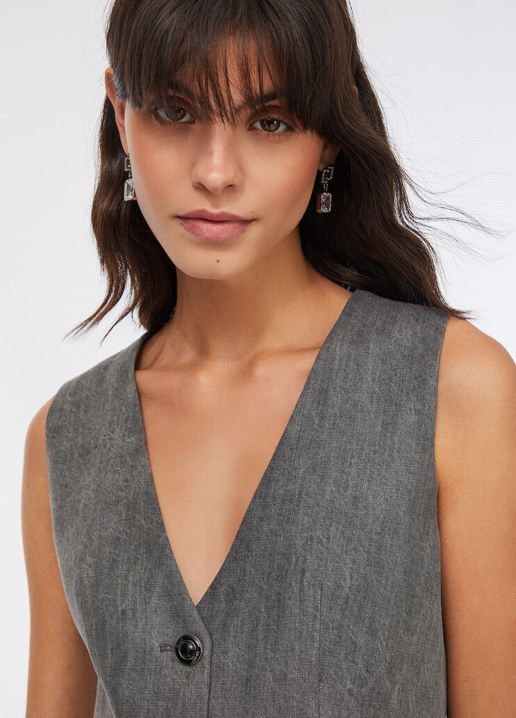 Denim gilet grey denim Liu Jo - large image number 3