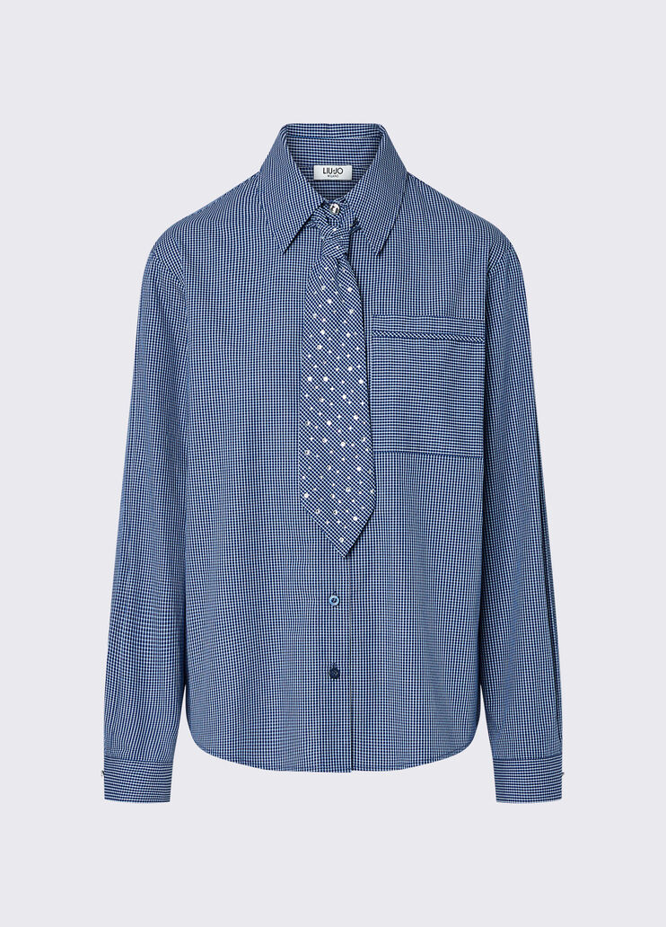 Shirt with Tie dark blue Liu Jo - medium