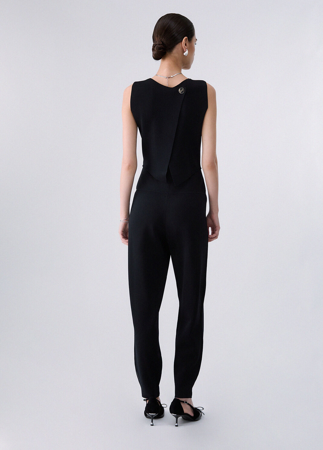 Long knitted jumpsuit black Liu Jo - large image number 1
