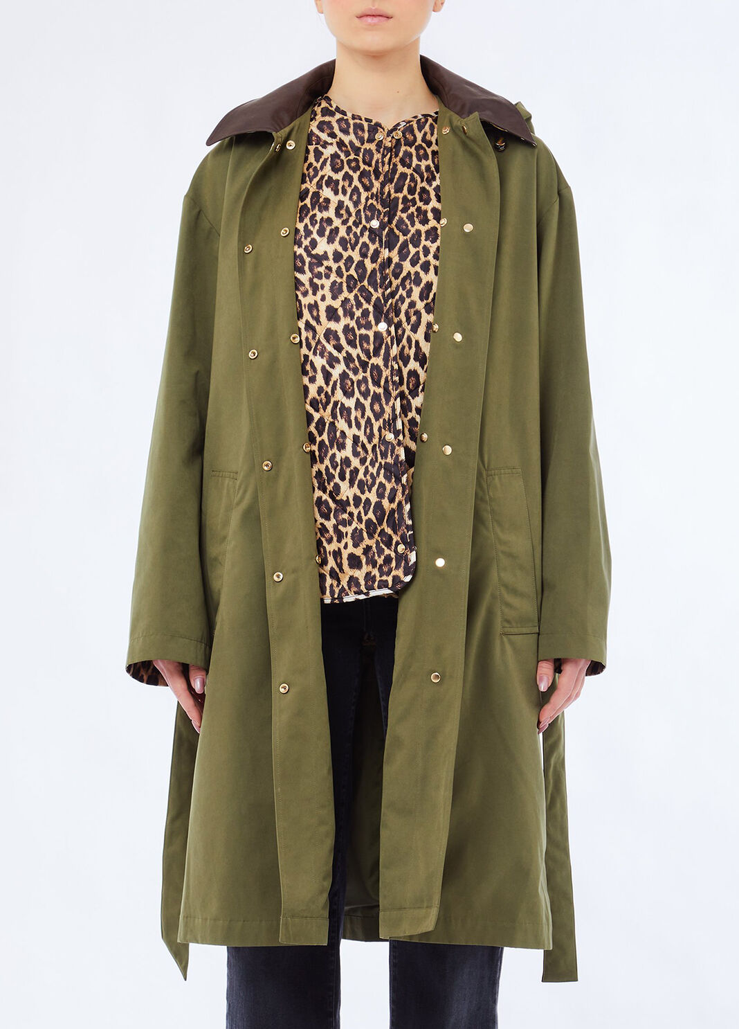 Hooded parka military green Liu Jo - large image number 2