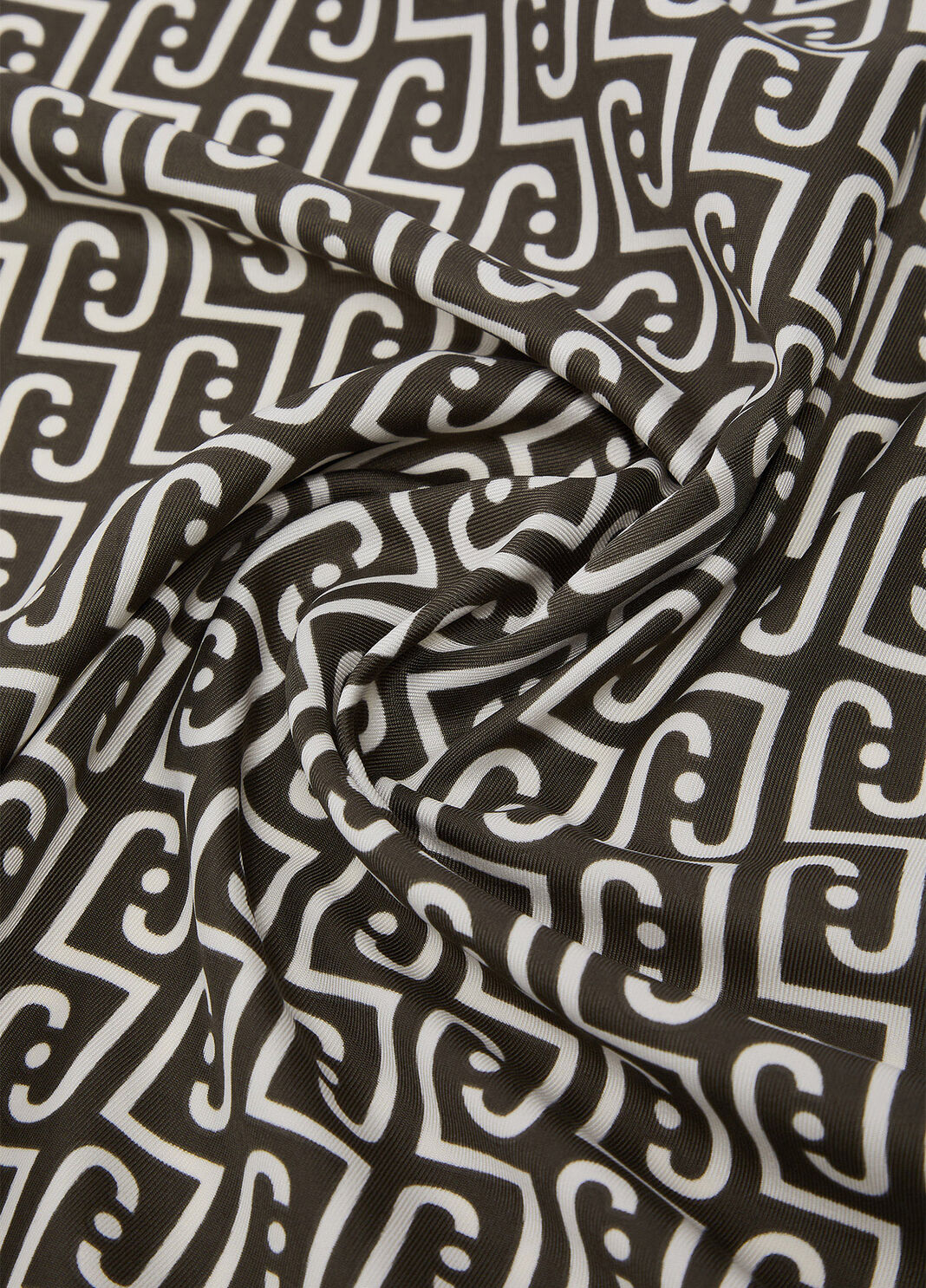 Scarf large with monogram logo khaki green Liu Jo - large image number 4