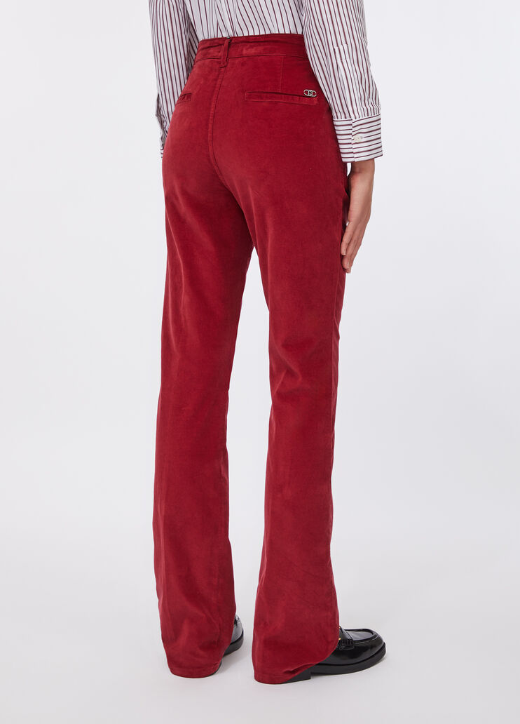 Velvet bootcut trousers red Liu Jo - large image number 1
