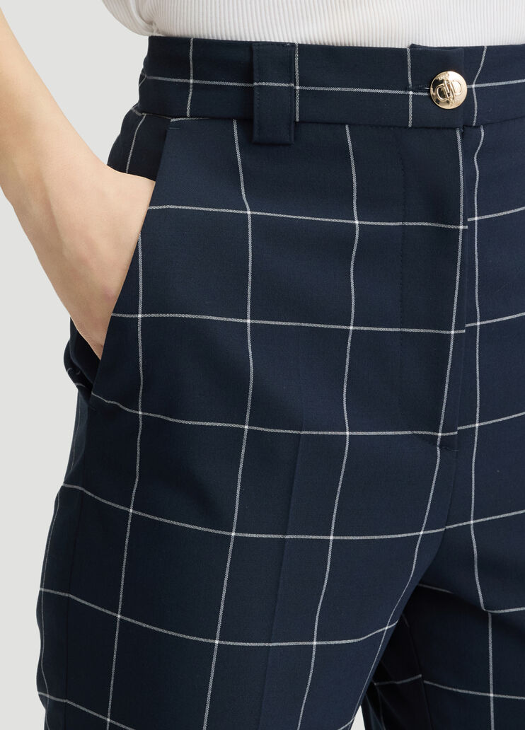 Blue check trousers blue Liu Jo - large image number 2 Blue check trousers blue Liu Jo - large image number 2