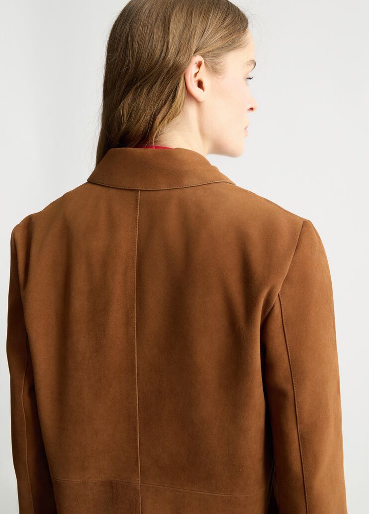 Suede boxy jacket brown Liu Jo - large image number 4 Suede boxy jacket brown Liu Jo - large image number 4