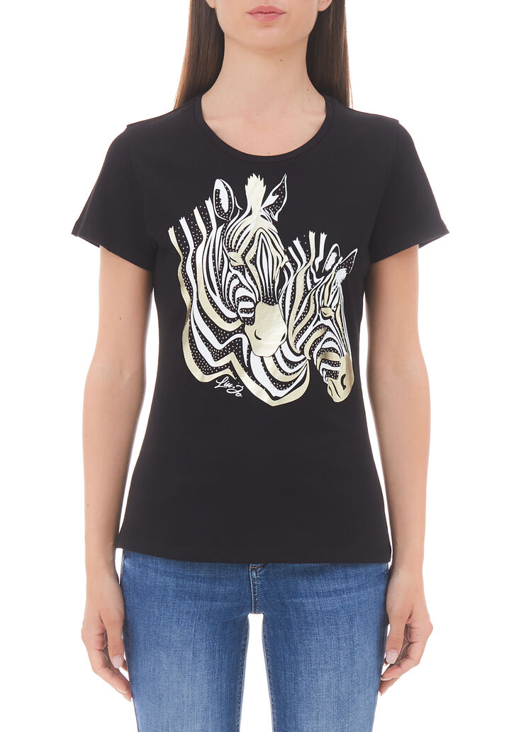 T-shirt Liu Jo Better con zebra nero/zebra Liu Jo - large image number 0