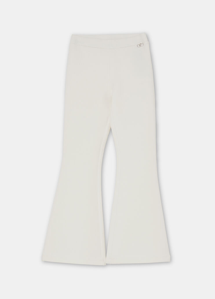 Pantaloni flare in scuba bianco Liu Jo - large image number 2 Pantaloni flare in scuba bianco Liu Jo - large image number 2