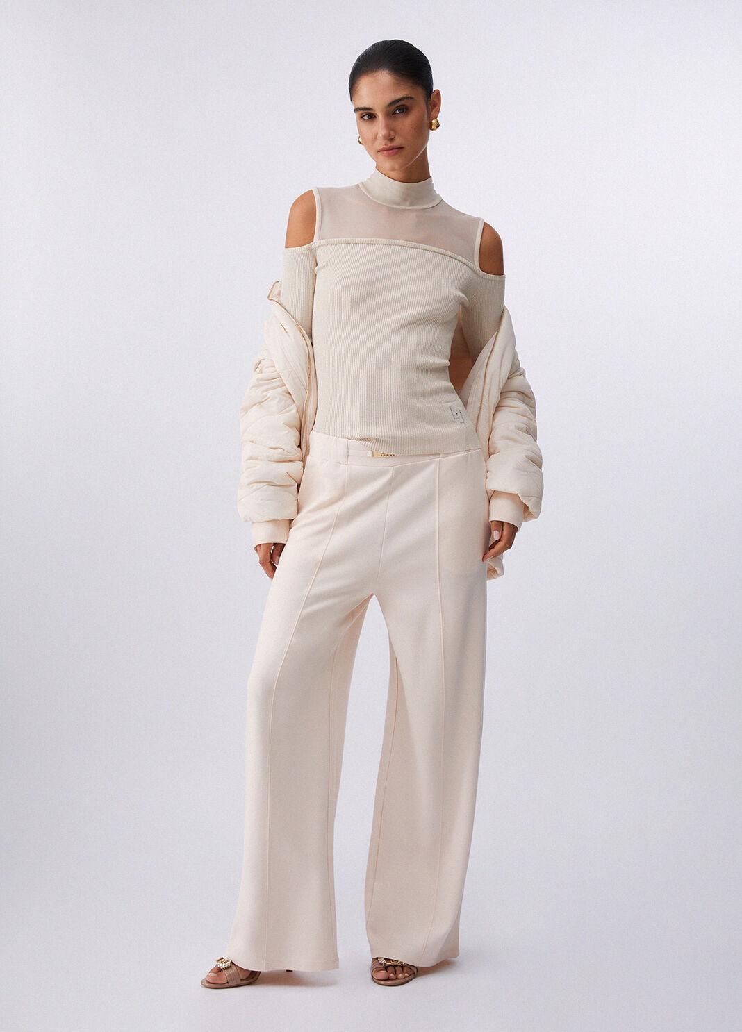 Jersey trousers champagne Liu Jo - large image number 5