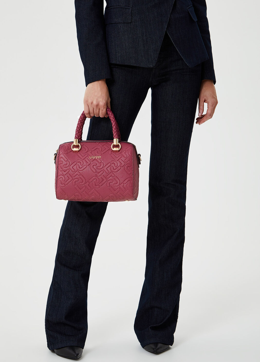 Mini boston bag with logo Violet Liu Jo - large image number 1