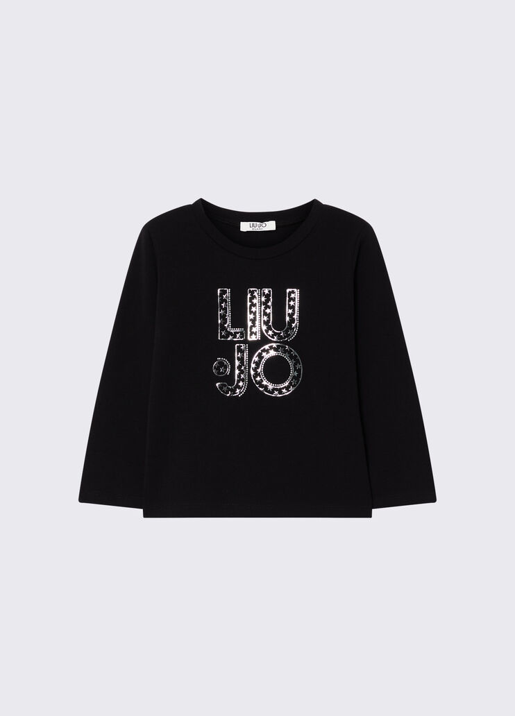 Long-sleeve T-shirt with print black Liu Jo - medium