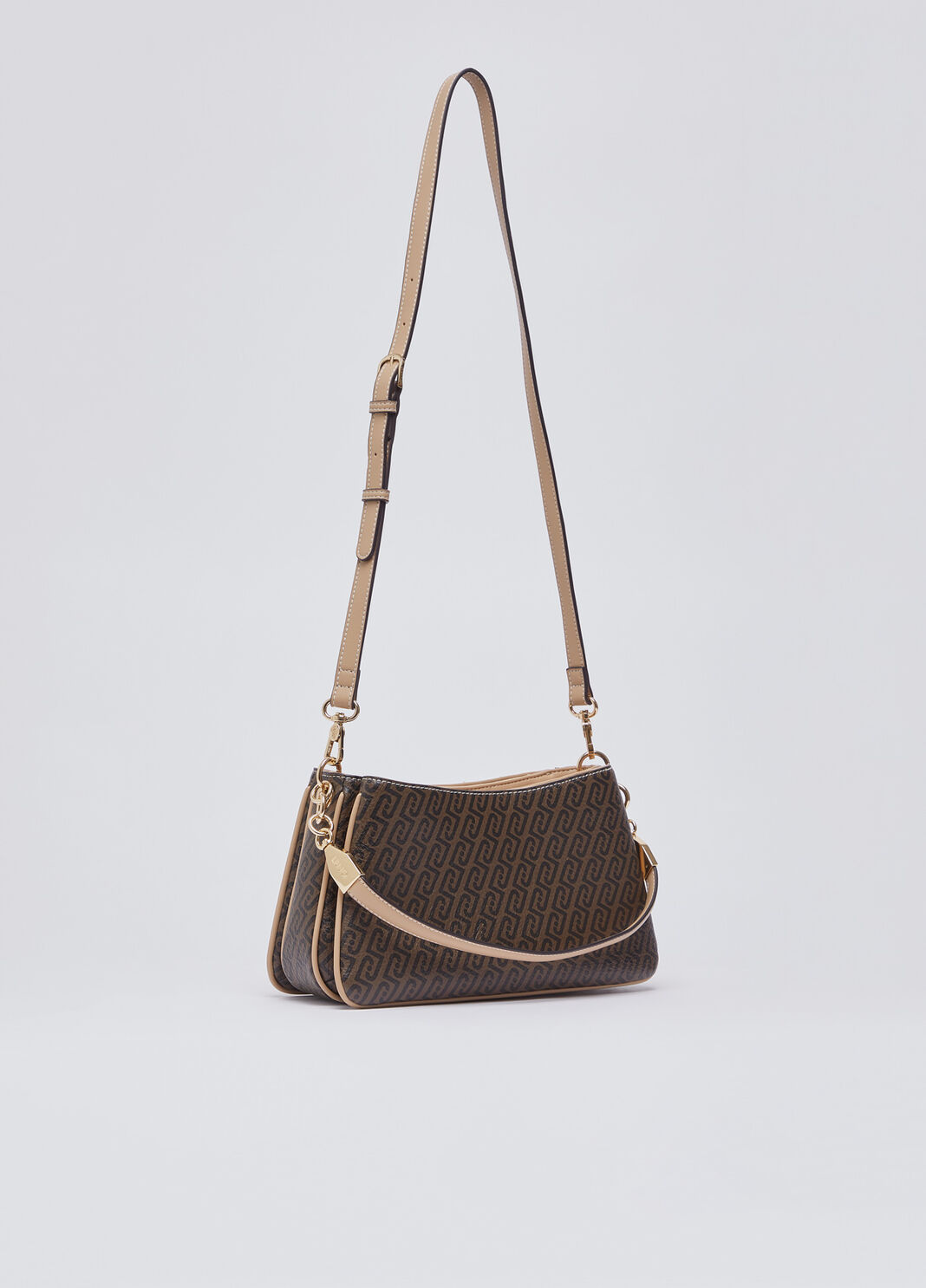 Bolso de hombro peque&ntilde;o monograma casta&ntilde;o oscuro Liu Jo - large image number 3