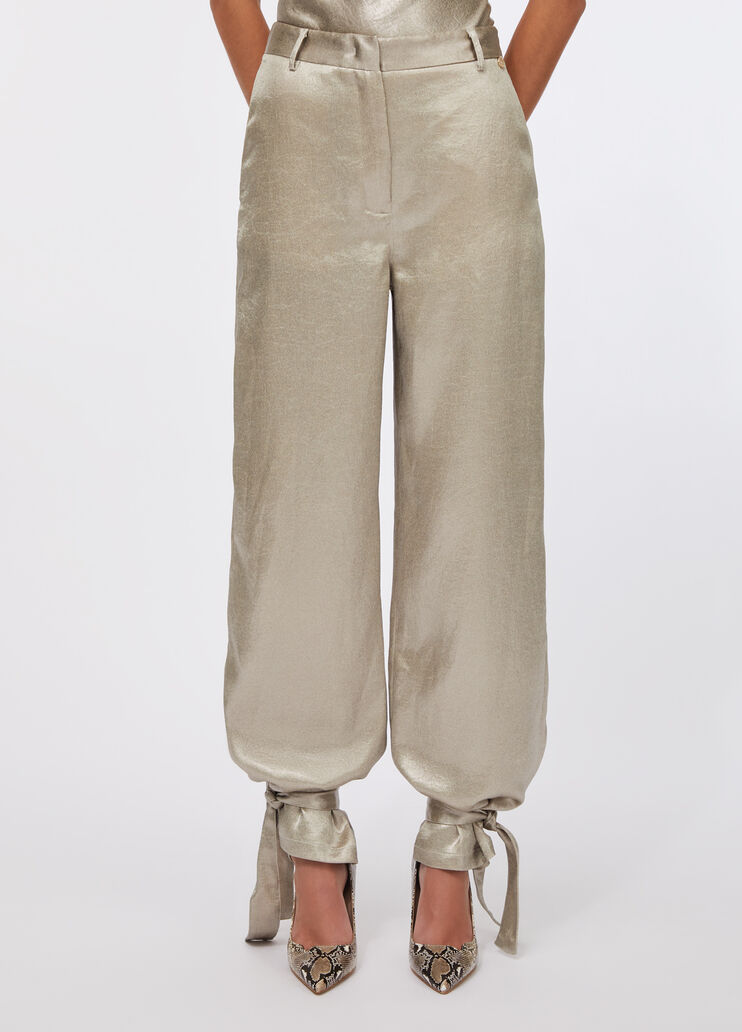 Hose aus Crêpe in Metallic-Optik Gold Liu Jo - medium