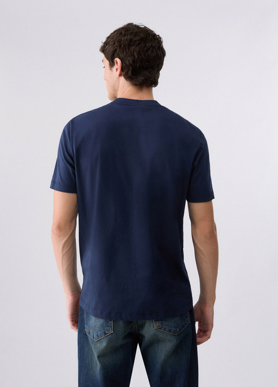 T-shirt con logo ricamato blu navy Liu Jo - large image number 1
