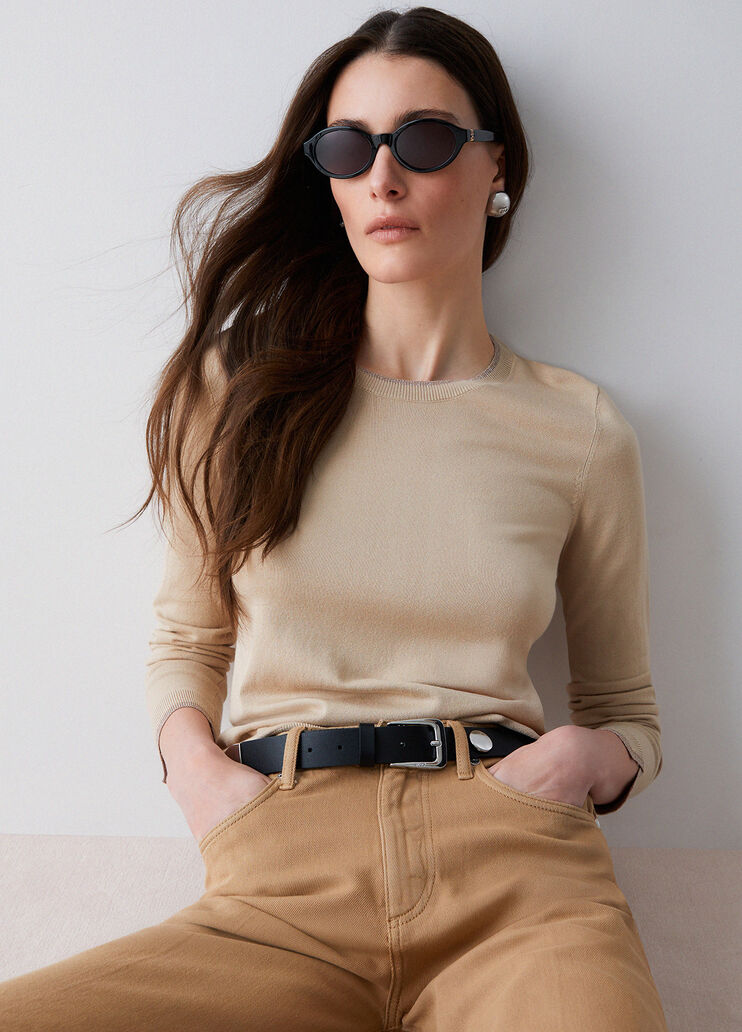 Jersey con aberturas beige Liu Jo - medium
