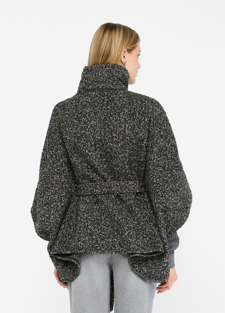 Poncho ceinturé noir Liu Jo - large image number 1