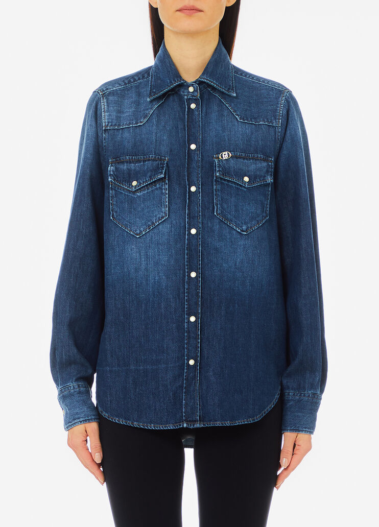 Chemise en denim bleu foncé Liu Jo - medium