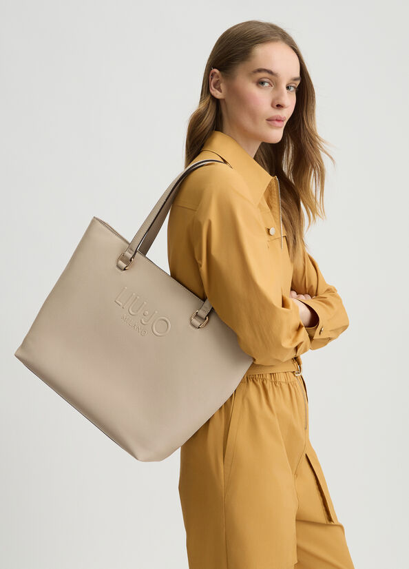 Medium shopping bag beige Liu Jo - large image number 0