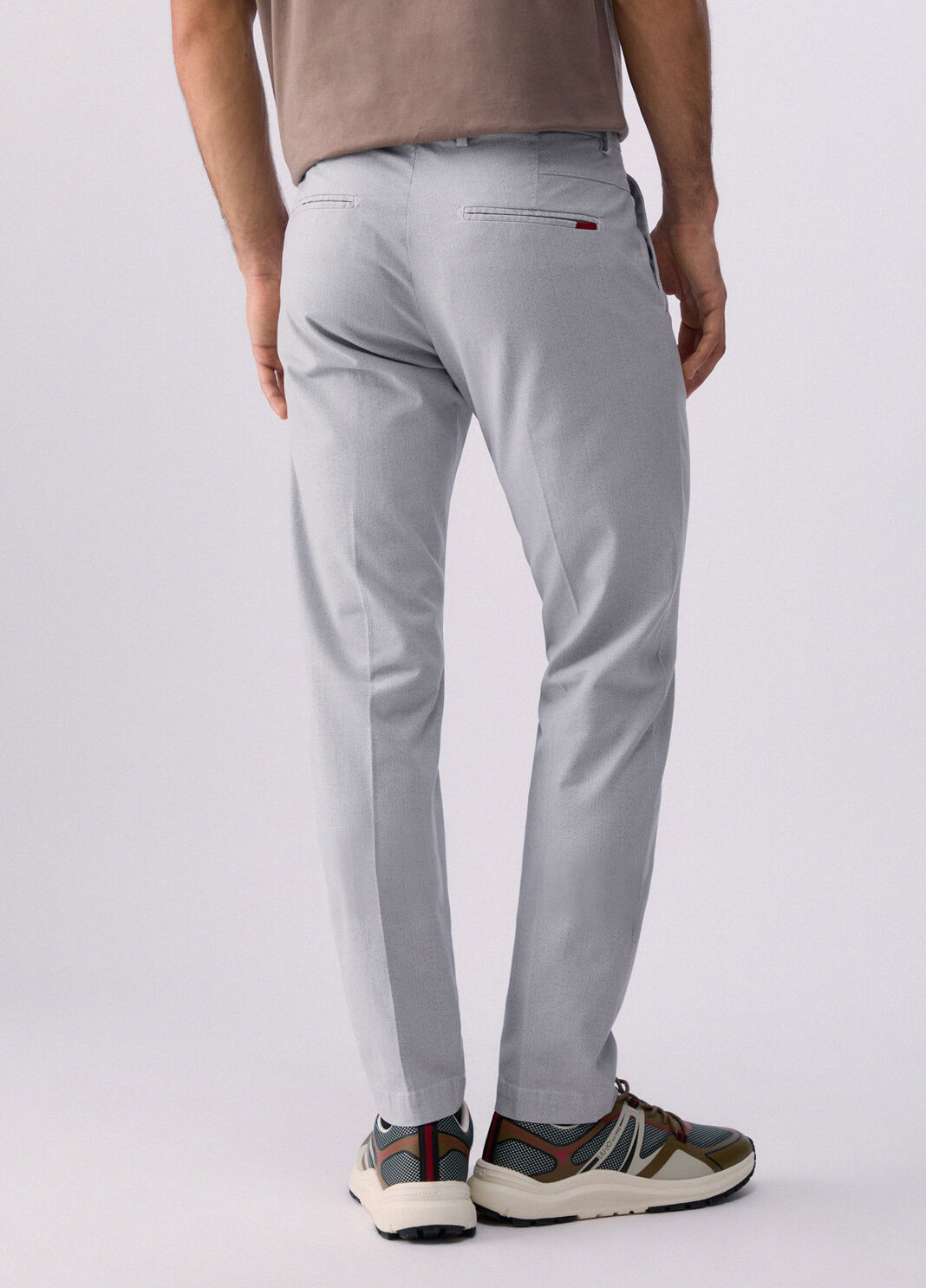 Pantal&oacute;n chino de chevr&oacute;n gris hielo Liu Jo - large image number 1
