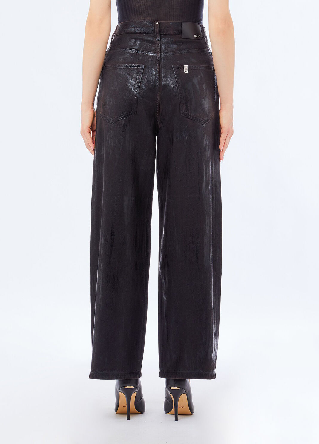Flare-Jeans mit Beschichtung Brauner Denim Liu Jo - large image number 1