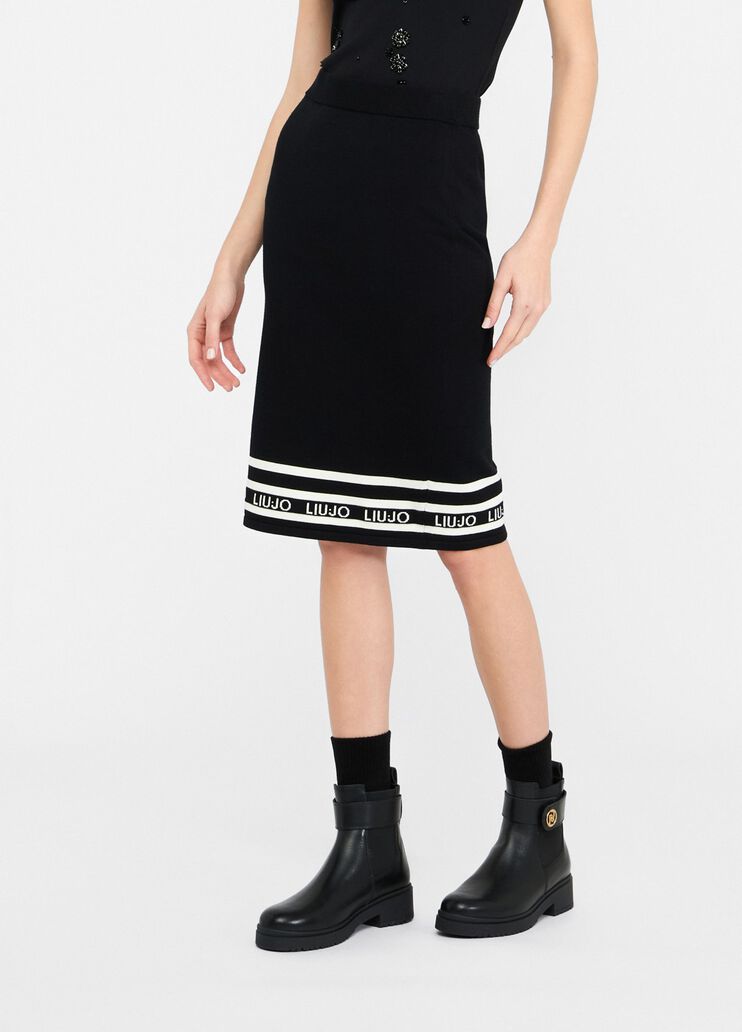 Midirock aus Strick Schwarz Liu Jo - medium