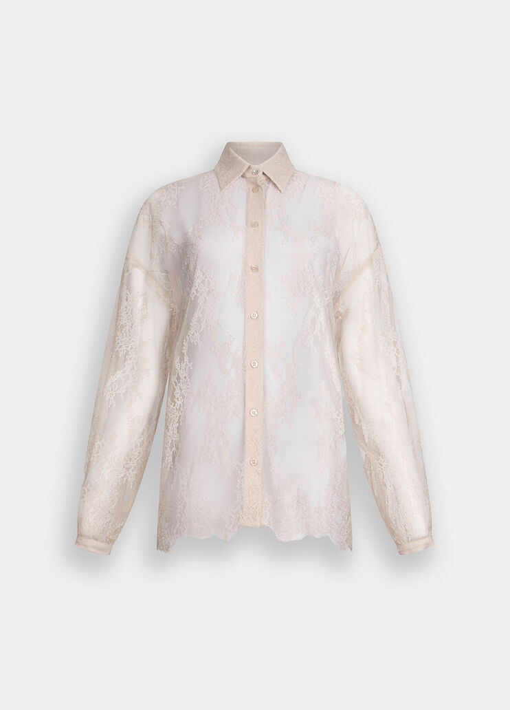 Hemdbluse aus Spitze Beige Liu Jo - large image number 6 Hemdbluse aus Spitze Beige Liu Jo - large image number 6
