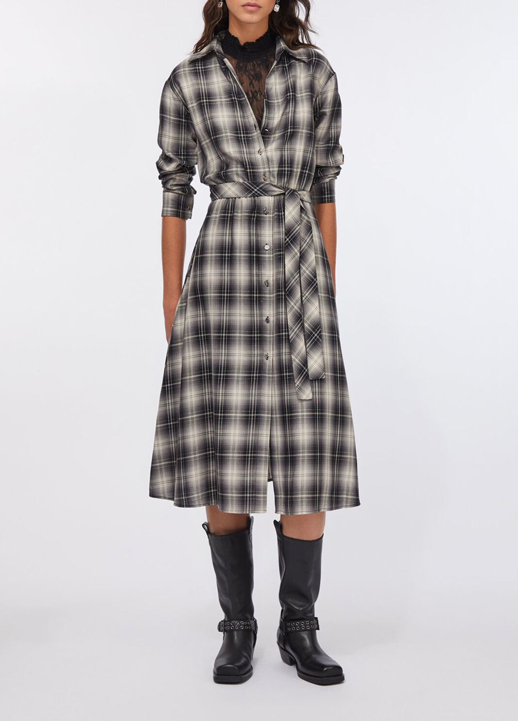 Long dress a checks check Liu Jo - large image number 0