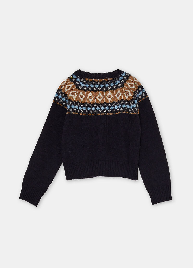 Maglia jacquard in misto alpaca nero Liu Jo - large image number 3 Maglia jacquard in misto alpaca nero Liu Jo - large image number 3