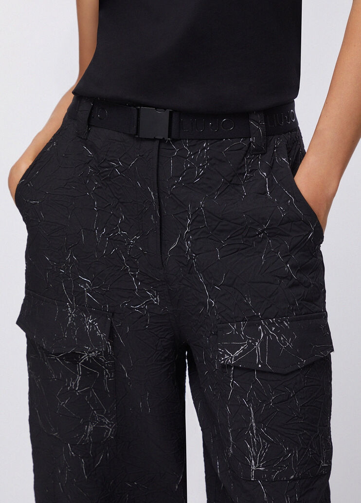 Pantalon effet froissé noir Liu Jo - medium