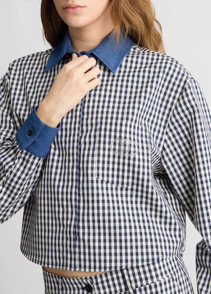 Check shirt blue/white vichy Liu Jo - large image number 2 Check shirt blue/white vichy Liu Jo - large image number 2