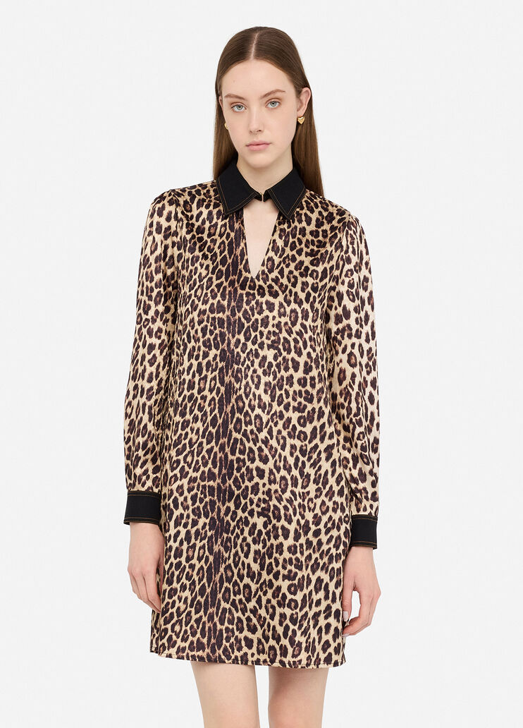 Short animal-print dress with cut-out animal print Liu Jo - medium Short animal-print dress with cut-out animal print Liu Jo - medium