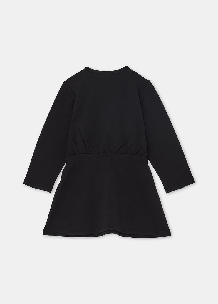 Sweatshirt dress with logo and rhinestones black Liu Jo - large image number 4