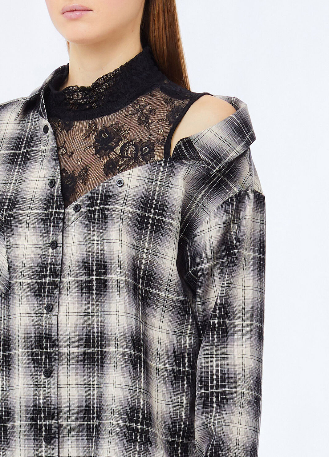 Checked shirt with lace check Liu Jo - large image number 2