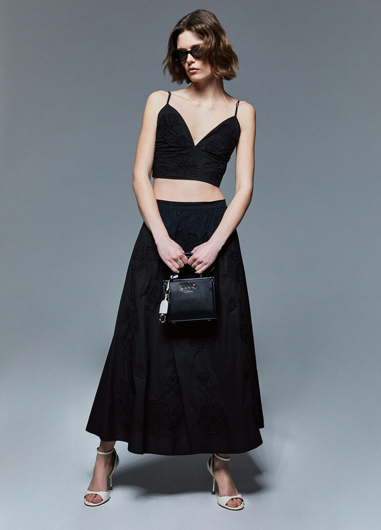 Long skirt with embroidery black Liu Jo - medium