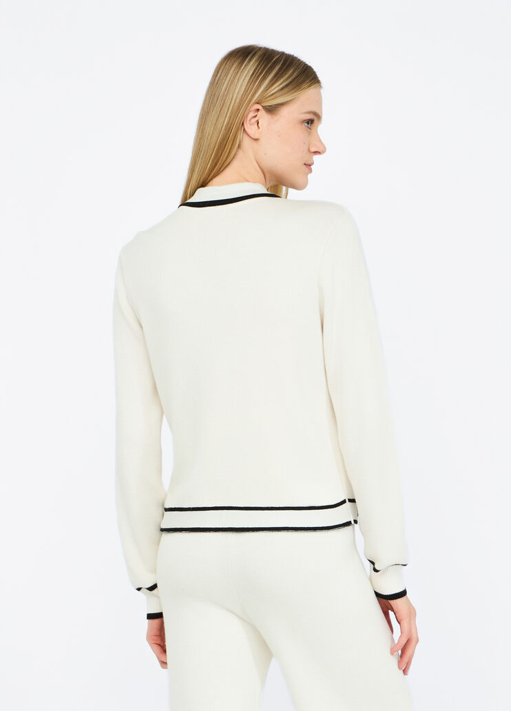Cardigan with zip white Liu Jo - large image number 1 Cardigan with zip white Liu Jo - large image number 1