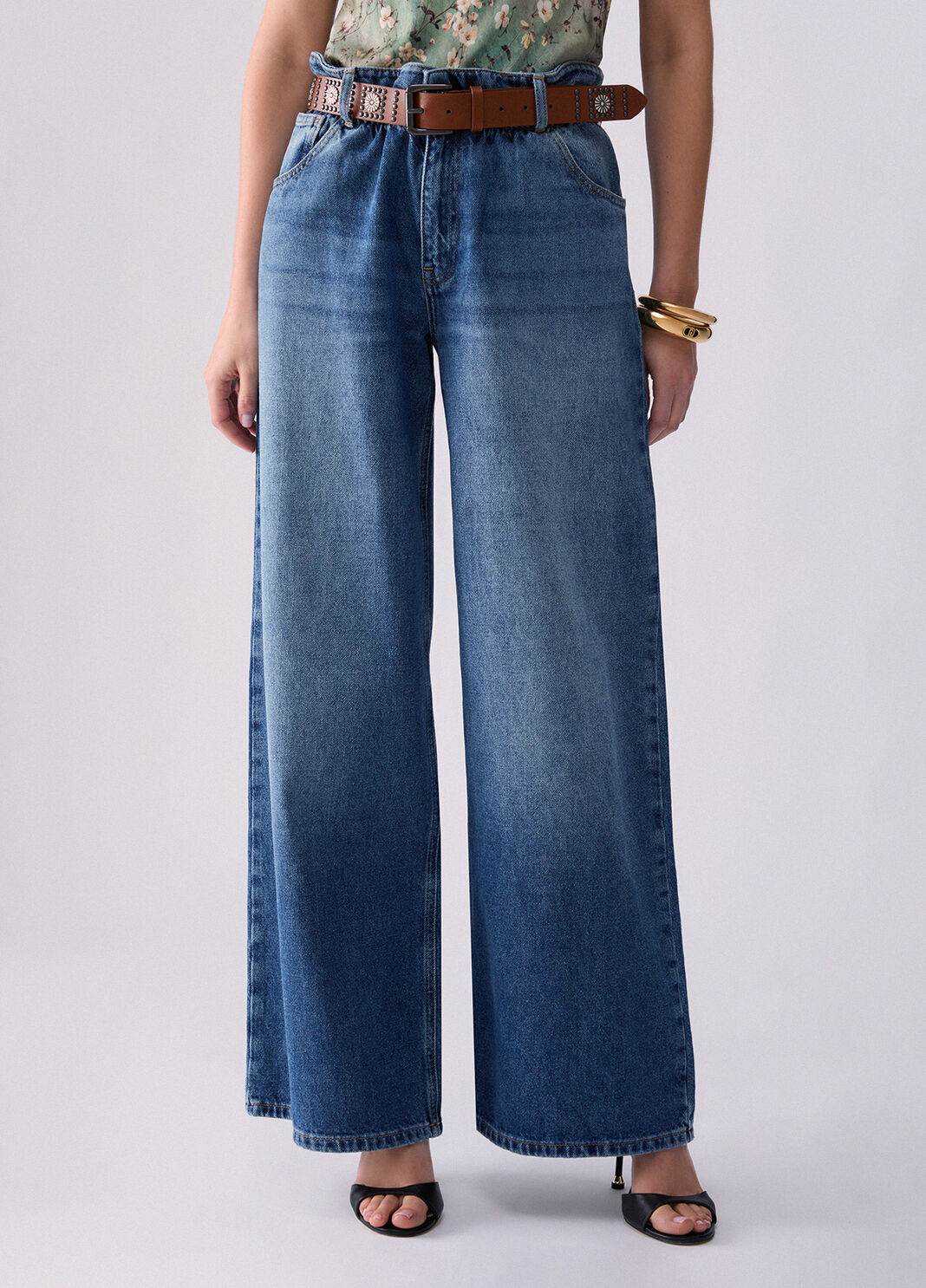 Flare-Jeans mit G&uuml;rtel denimblau Liu Jo - large image number 0