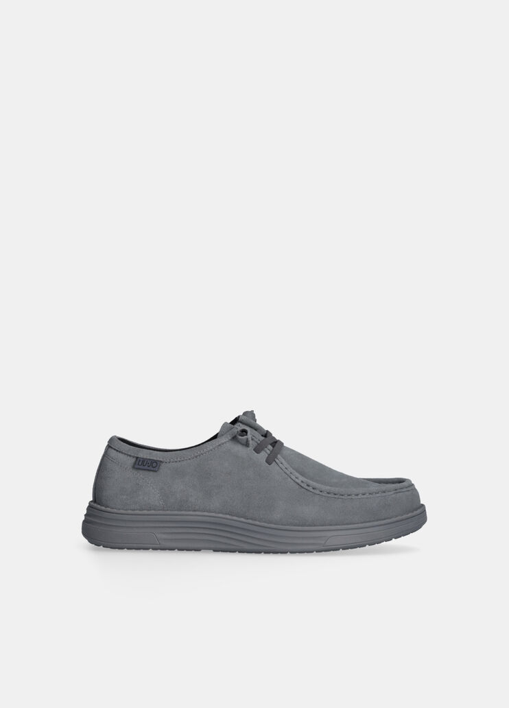 Loafer zum Schnüren aus Veloursleder Schiefergrau Liu Jo - medium Loafer zum Schnüren aus Veloursleder Schiefergrau Liu Jo - medium