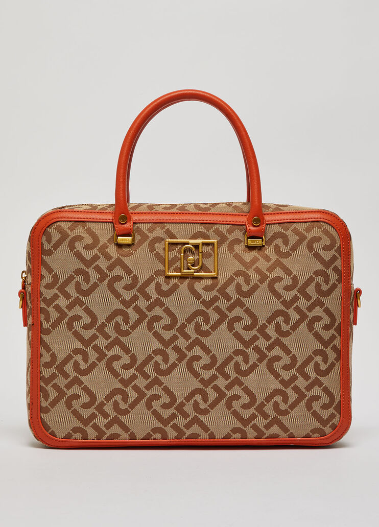 Laptop holder with jacquard logo monogram / orange Liu Jo - large image number 0 Laptop holder with jacquard logo monogram / orange Liu Jo - large image number 0