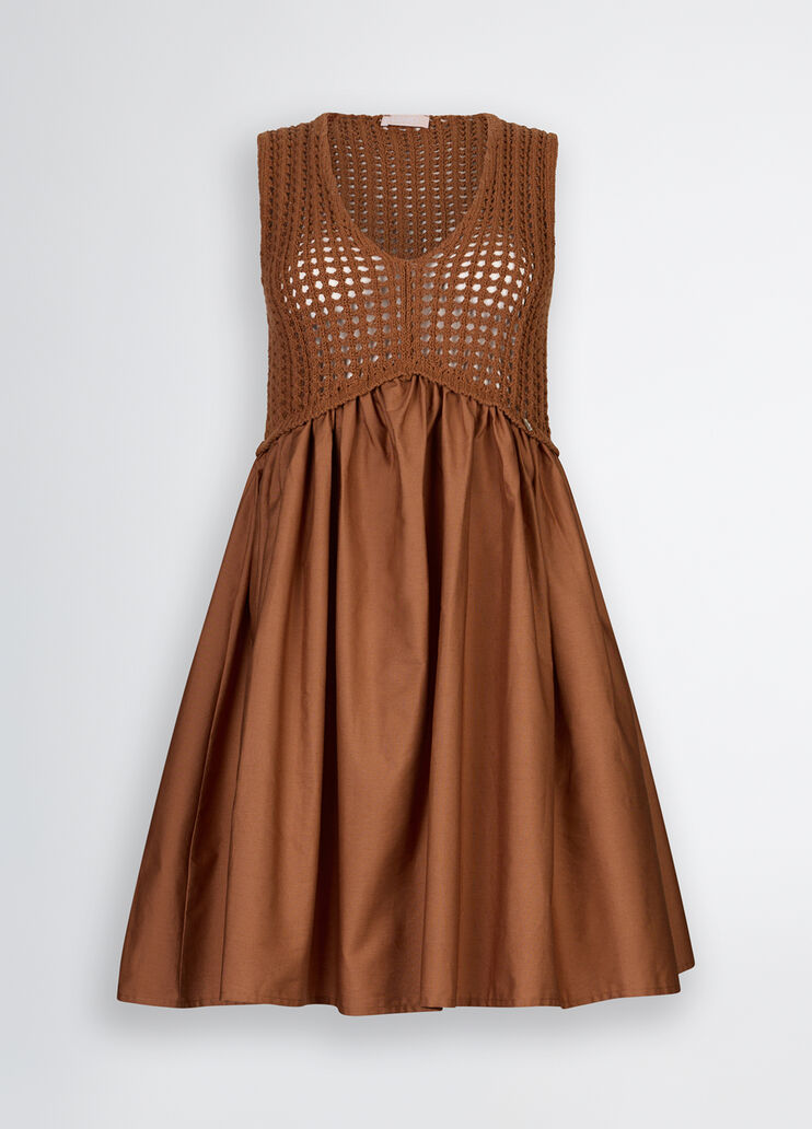 Cotton dress caramel Liu Jo - large image number 6 Cotton dress caramel Liu Jo - large image number 6