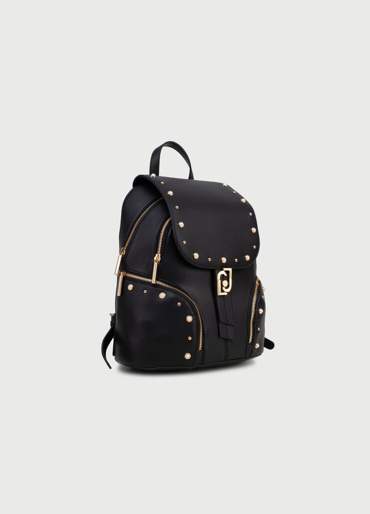 Backpack with pearls Black Liu Jo - large image number 1 Backpack with pearls Black Liu Jo - large image number 1