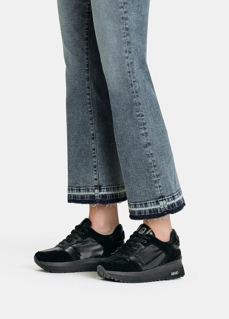 Leather platform sneakers  black Liu Jo - medium Leather platform sneakers  black Liu Jo - medium