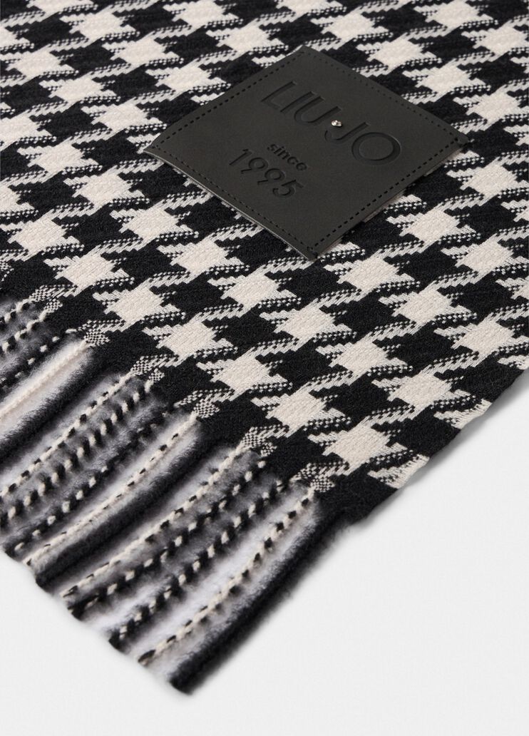 Vichy jacquard stole black Liu Jo - large image number 4