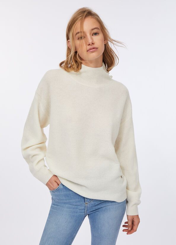 Pullover aus Wolle und Kaschmir Weiß Liu Jo - large image number 0