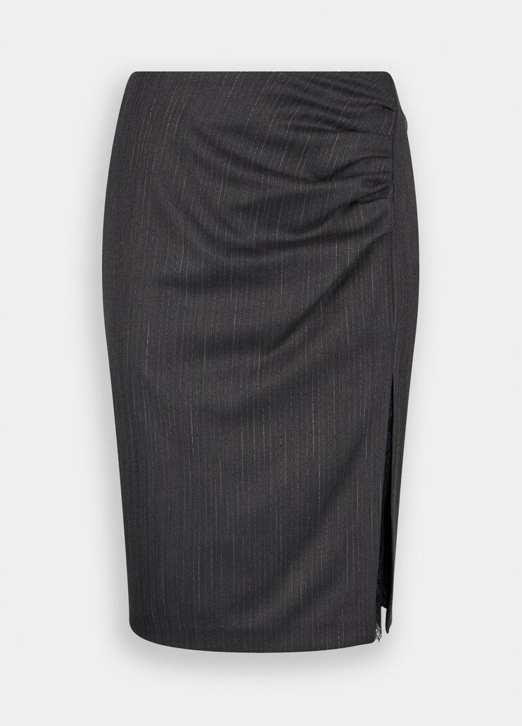 Pinstripe skirt with lace pinstripe slate Liu Jo - large image number 6 Pinstripe skirt with lace pinstripe slate Liu Jo - large image number 6