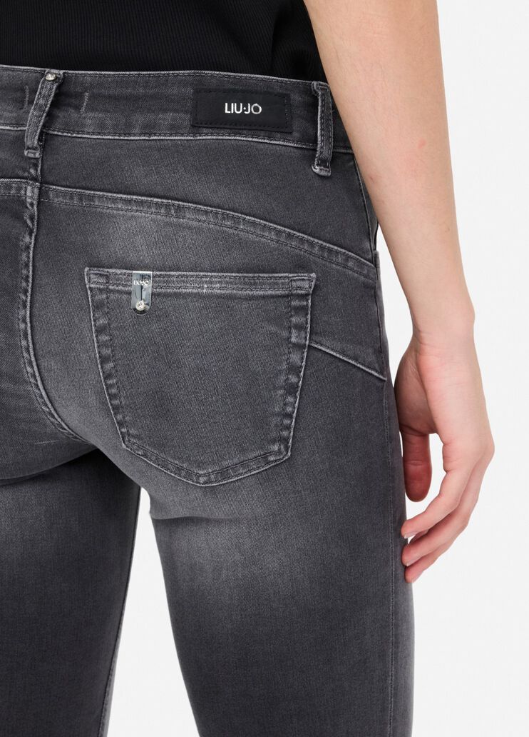 Skinny jeans with turn-ups grey denim Liu Jo - large image number 4 Skinny jeans with turn-ups grey denim Liu Jo - large image number 4