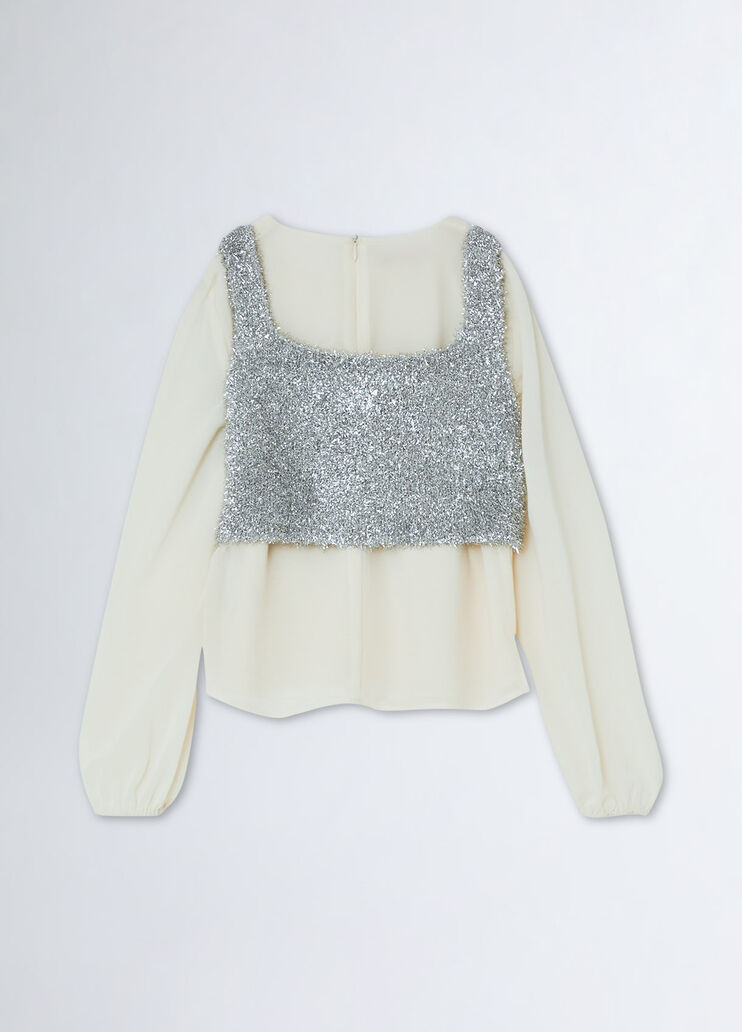 Bluse mit Top  weiß Liu Jo - medium Bluse mit Top  weiß Liu Jo - medium