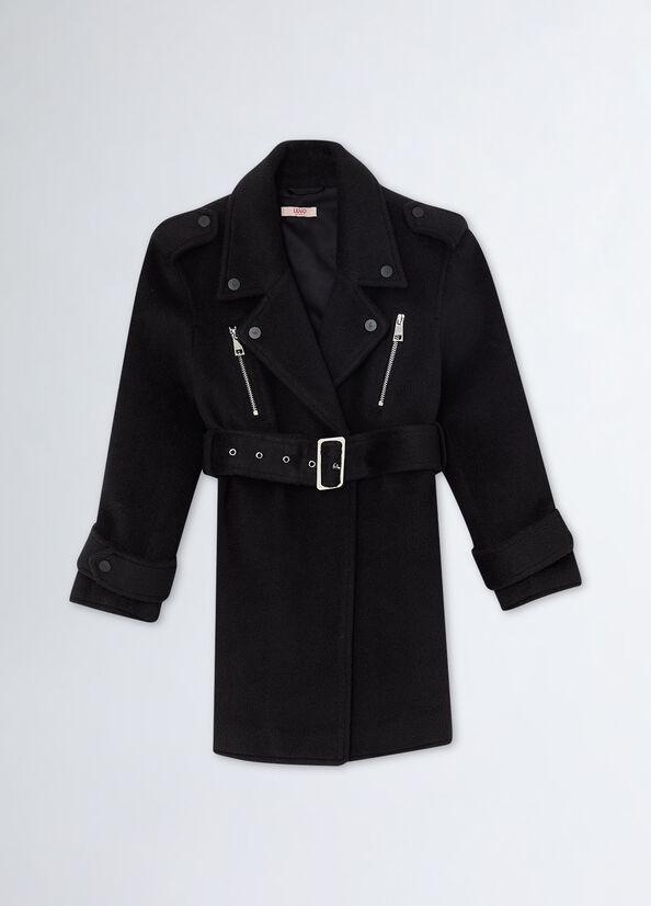 Knit coat with belt black Liu Jo - medium